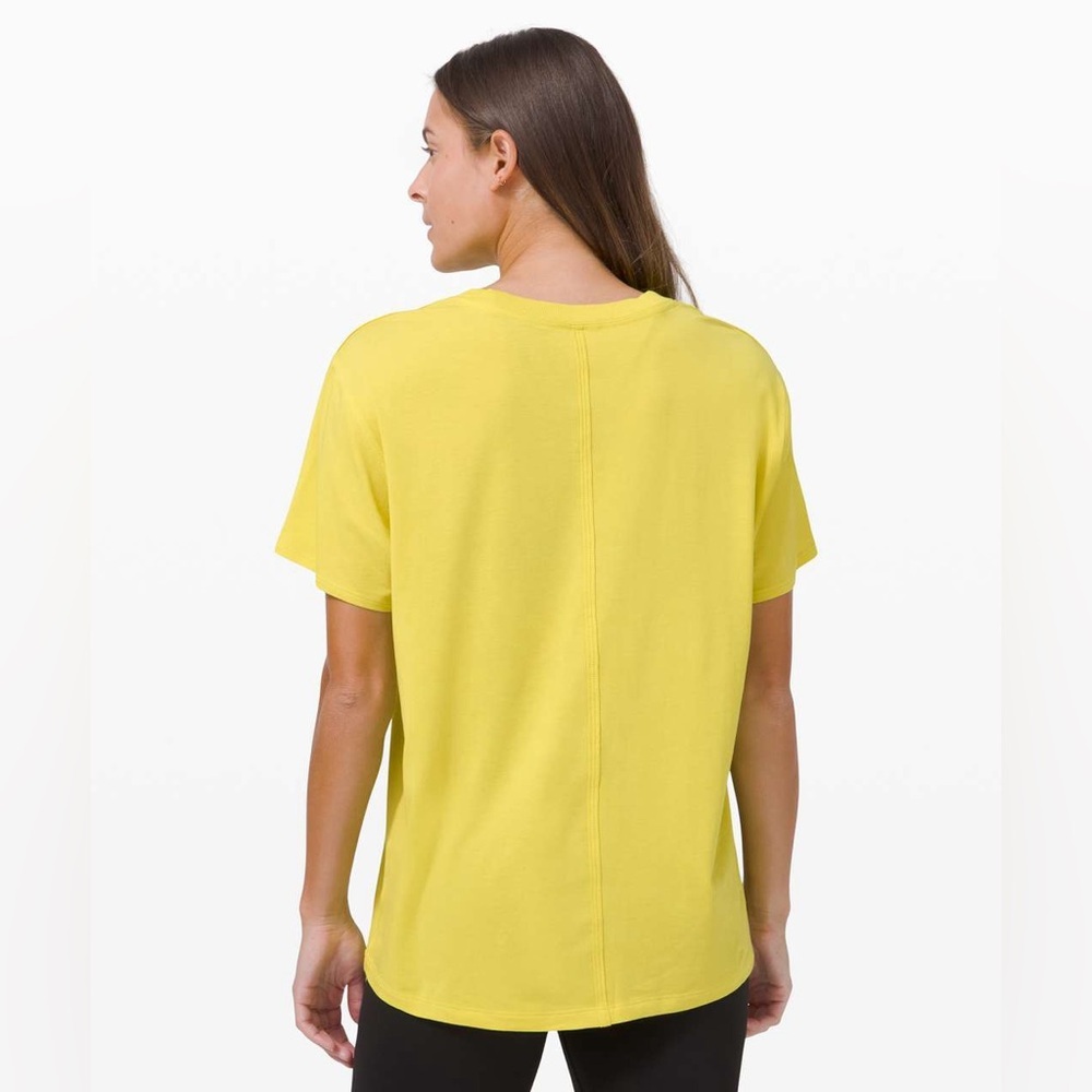 Lululemon Athletica All Yours Boyfriend Dark Olive Short Sleeve Tee - Picture 3 of 9